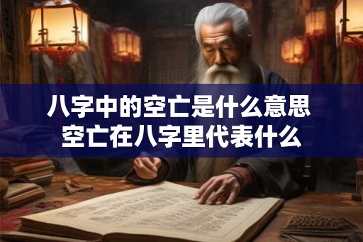 八字中的空亡是什么意思 空亡在八字里代表什么 八字中的空亡是什么意思 空亡在八字里代表什么