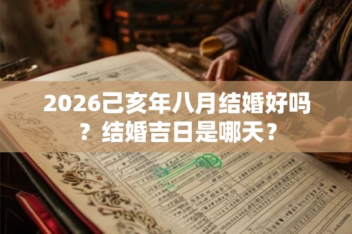 2026己亥年八月结婚好吗？结婚吉日是哪天？