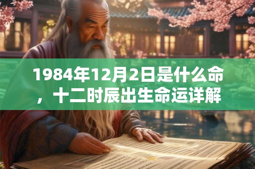 1984年12月2日是什么命，十二时辰出生命运详解
