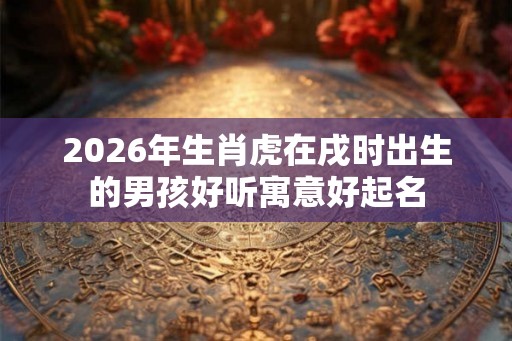2026年生肖虎在戌时出生的男孩好听寓意好起名