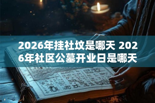 2026年挂社坟是哪天 2026年社区公墓开业日是哪天
