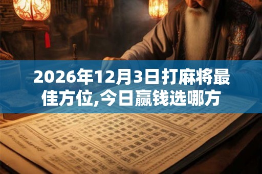 2026年12月3日打麻将最佳方位,今日赢钱选哪方