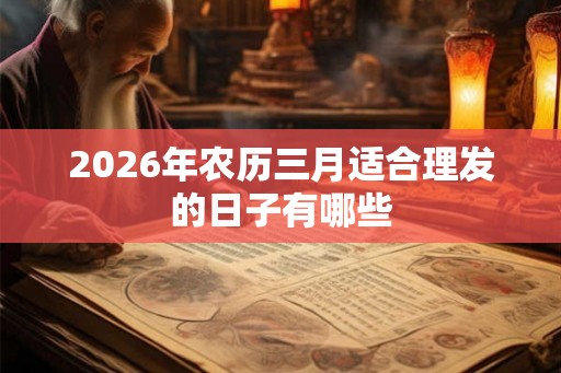 2026年农历三月适合理发的日子有哪些 2026年农历三月适合理发的日子有哪些
