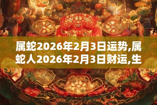 属蛇2026年2月3日运势,属蛇人2026年2月3日财运,生肖蛇2026年2月3日运势 属蛇2026年2月3日运势,属蛇人2026年2月3日财运,生肖蛇2026年2月3日运势