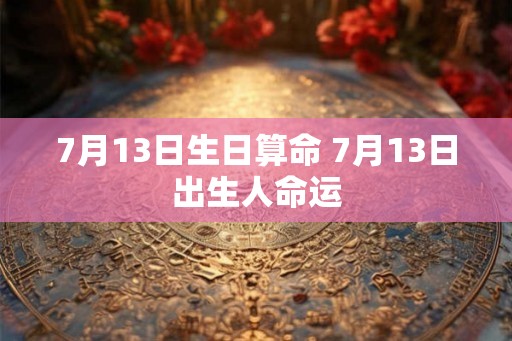 7月13日生日算命 7月13日出生人命运 7月13日生日算命 7月13日出生人命运