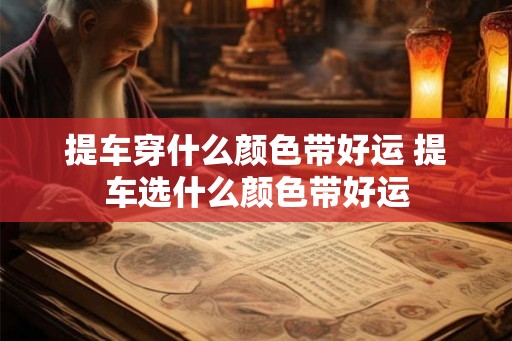 提车穿什么颜色带好运 提车选什么颜色带好运