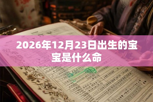 2026年12月23日出生的宝宝是什么命