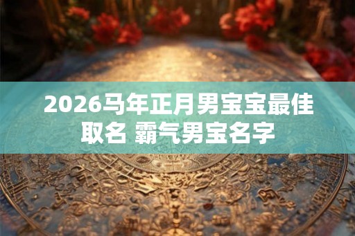 2026马年正月男宝宝最佳取名 霸气男宝名字
