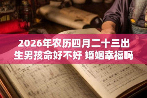 2026年农历四月二十三出生男孩命好不好 婚姻幸福吗