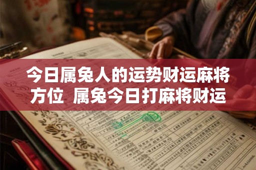 今日属兔人的运势财运麻将方位  属兔今日打麻将财运方位