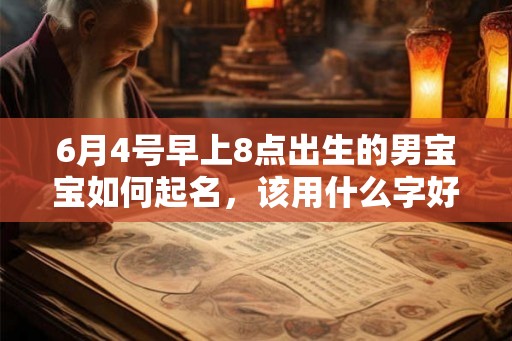 6月4号早上8点出生的男宝宝如何起名，该用什么字好