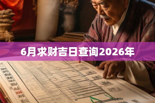 6月求财吉日查询2026年