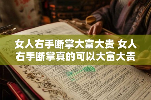 女人右手断掌大富大贵 女人右手断掌真的可以大富大贵吗