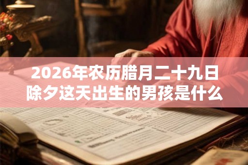 2026年农历腊月二十九日除夕这天出生的男孩是什么命？