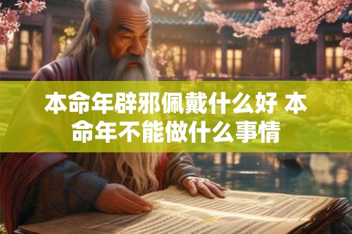 本命年辟邪佩戴什么好 本命年不能做什么事情