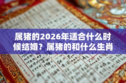 属猪的2026年适合什么时候结婚？属猪的和什么生肖最配？