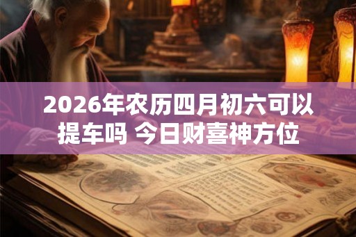 2026年农历四月初六可以提车吗 今日财喜神方位