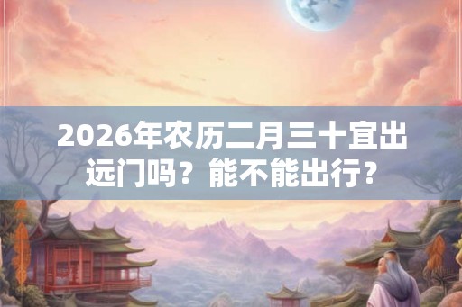 2026年农历二月三十宜出远门吗？能不能出行？