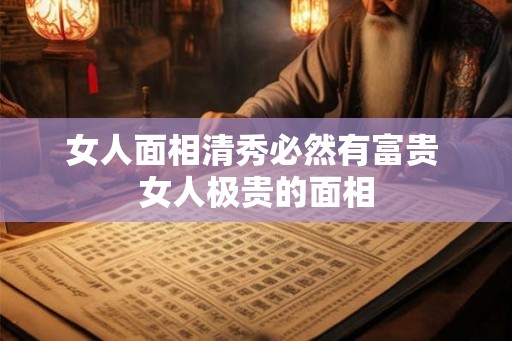 女人面相清秀必然有富贵 女人极贵的面相