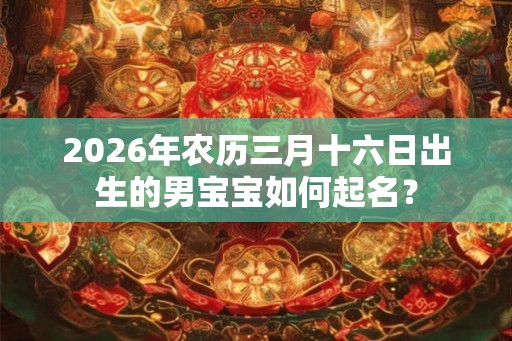 2026年农历三月十六日出生的男宝宝如何起名？