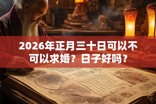 2026年正月三十日可以不可以求婚？日子好吗？