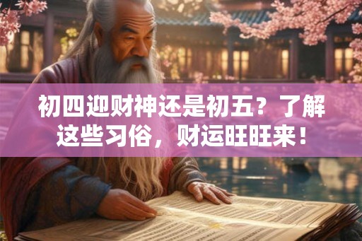 初四迎财神还是初五？了解这些习俗，财运旺旺来！