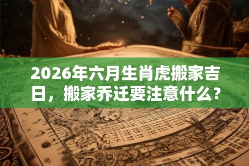 2026年六月生肖虎搬家吉日，搬家乔迁要注意什么？