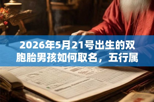 2026年5月21号出生的双胞胎男孩如何取名，五行属什么