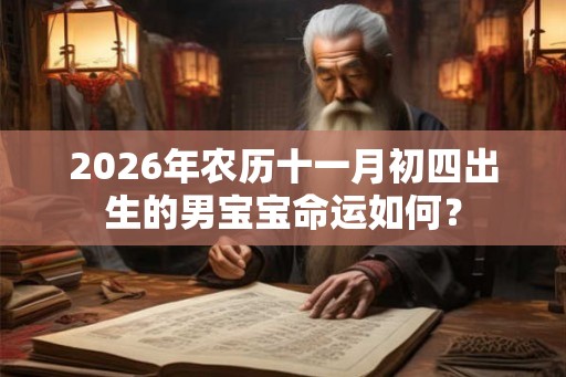 2026年农历十一月初四出生的男宝宝命运如何？