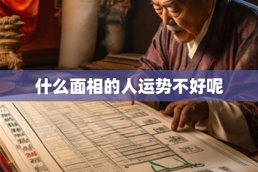 什么面相的人运势不好呢