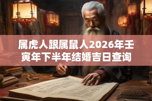属虎人跟属鼠人2026年壬寅年下半年结婚吉日查询