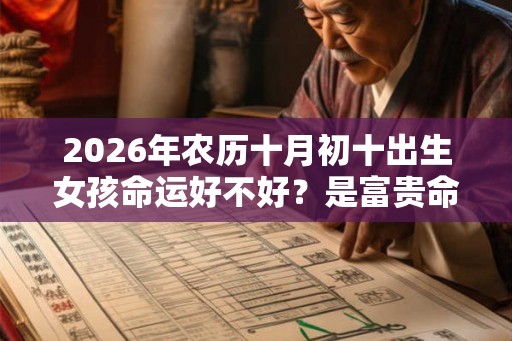2026年农历十月初十出生女孩命运好不好？是富贵命吗？