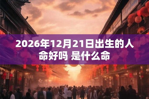 2026年12月21日出生的人命好吗 是什么命
