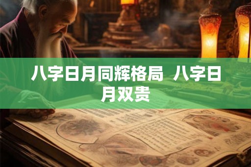 八字日月同辉格局  八字日月双贵