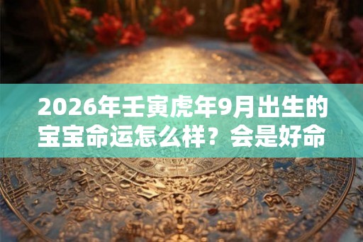 2026年壬寅虎年9月出生的宝宝命运怎么样?会是好命吗? 2026年壬寅虎年9月出生的宝宝命运怎么样?会是好命吗?