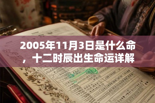 2005年11月3日是什么命,十二时辰出生命运详解 2005年11月3日是什么命,十二时辰出生命运详解