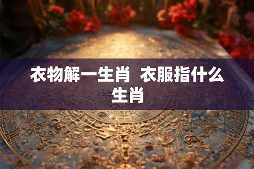 衣物解一生肖 衣服指什么生肖 衣物解一生肖 衣服指什么生肖