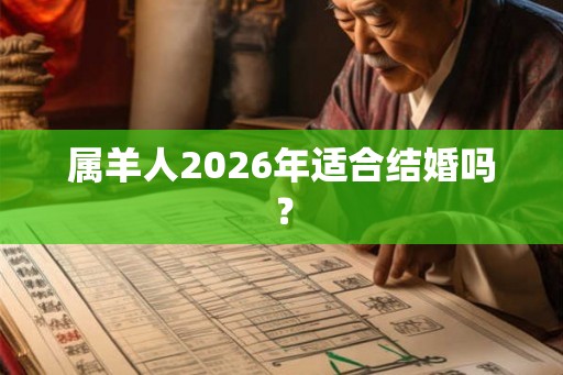 属羊人2026年适合结婚吗？