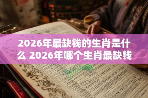 2026年最缺钱的生肖是什么 2026年哪个生肖最缺钱