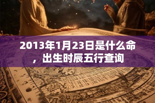 2013年1月23日是什么命，出生时辰五行查询