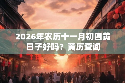 2026年农历十一月初四黄日子好吗？黄历查询