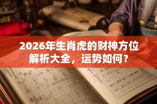 2026年生肖虎的财神方位解析大全，运势如何？