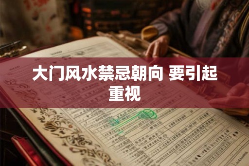 大门风水禁忌朝向 要引起重视