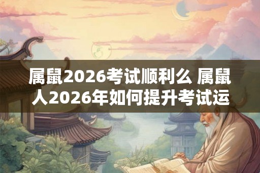 属鼠2026考试顺利么 属鼠人2026年如何提升考试运 属鼠2026考试顺利么 属鼠人2026年如何提升考试运