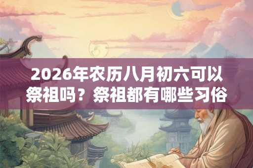2026年农历八月初六可以祭祖吗？祭祖都有哪些习俗？