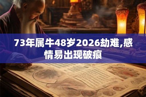 73年属牛48岁2026劫难,感情易出现破痕