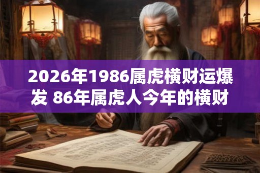 2026年1986属虎横财运爆发 86年属虎人今年的横财运怎么样