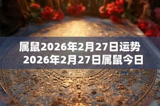 属鼠2026年2月27日运势  2026年2月27日属鼠今日运势