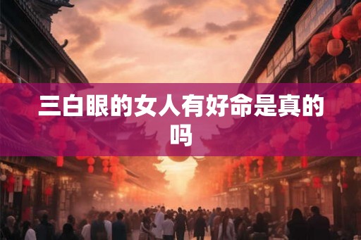 三白眼的女人有好命是真的吗