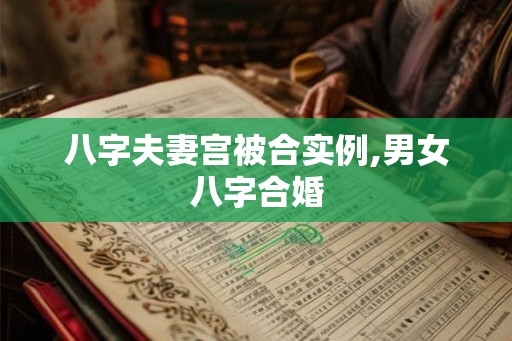 八字夫妻宫被合实例,男女八字合婚